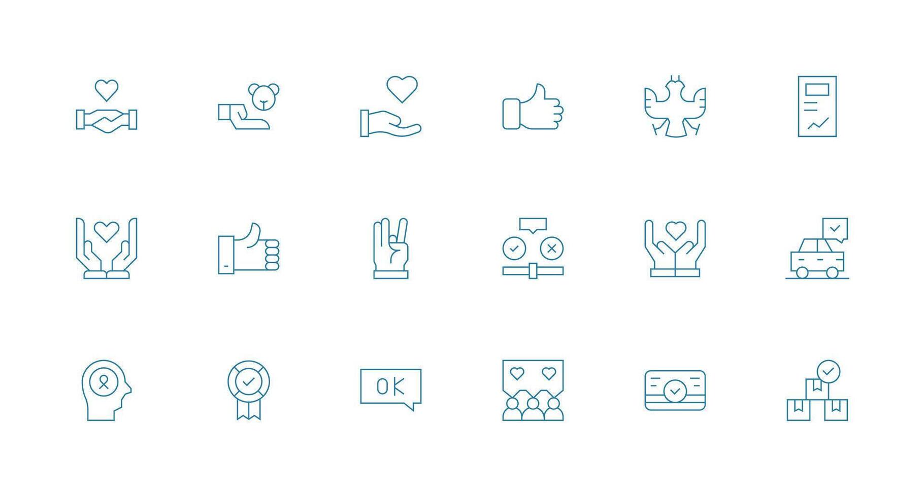 Acceptance featuring 18 Icons in Minimal Line Design Neat Icon Set vector