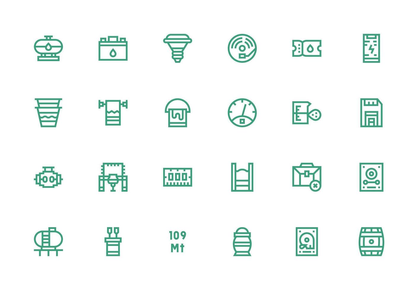 Capacity Design Icons featuring 24 in Thick Line Line Style Full Icon Library for UI Designers vector