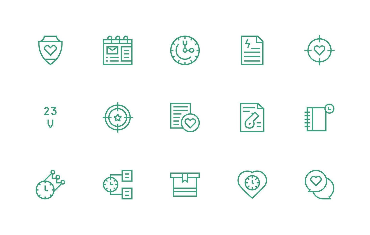 15 Regular Line Designs for Priority Icons UI-Ready Icon Collection vector