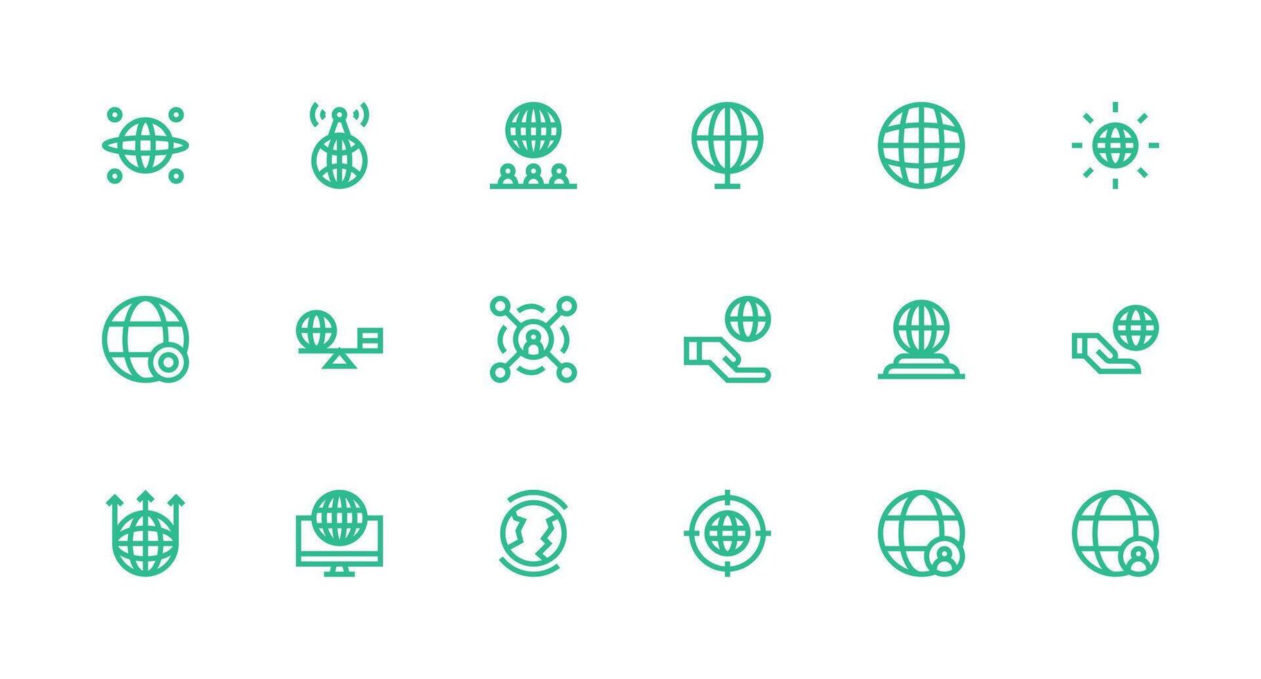Reach featuring 18 Icons in Strong Stroke Line Design Core Icon Collection for Daily Tasks vector