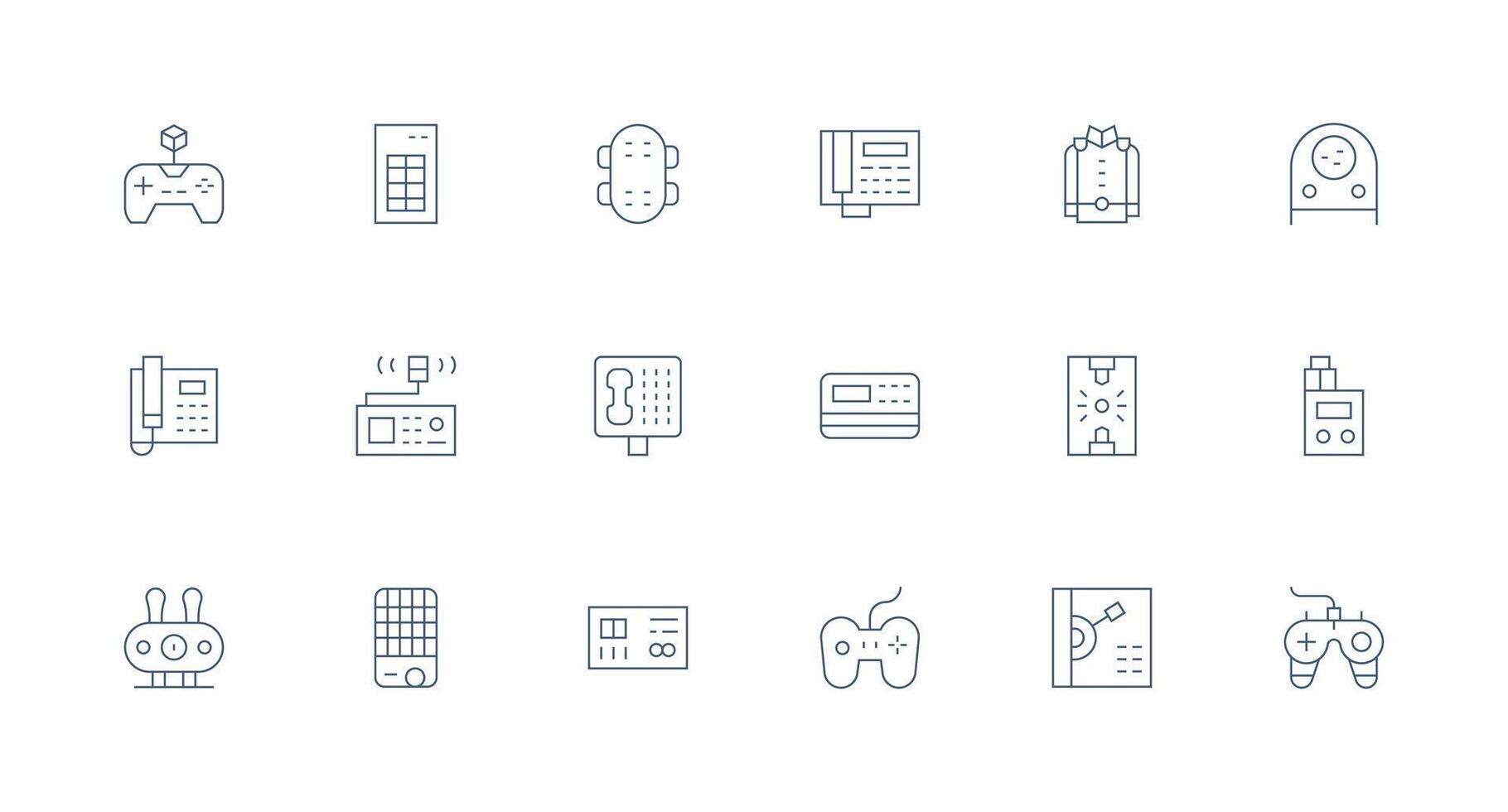 18 Minimal Line Icons for Buttons Graphics Clean Icon Collection for Web Use vector