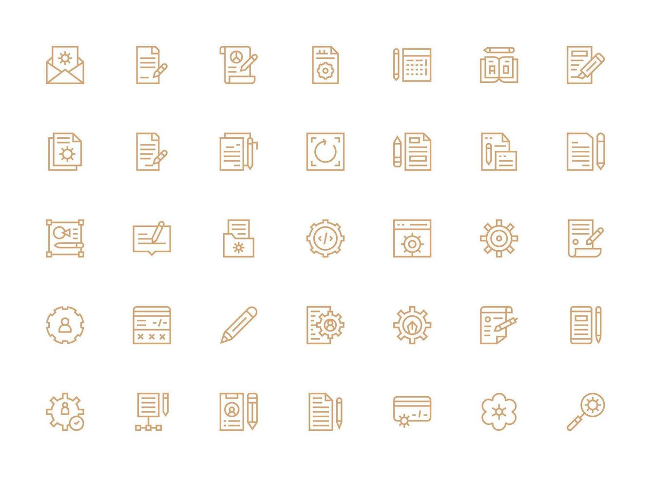 35 regular limpiar línea íconos para modificar gráficos píxel Perfecto icono conjunto vector