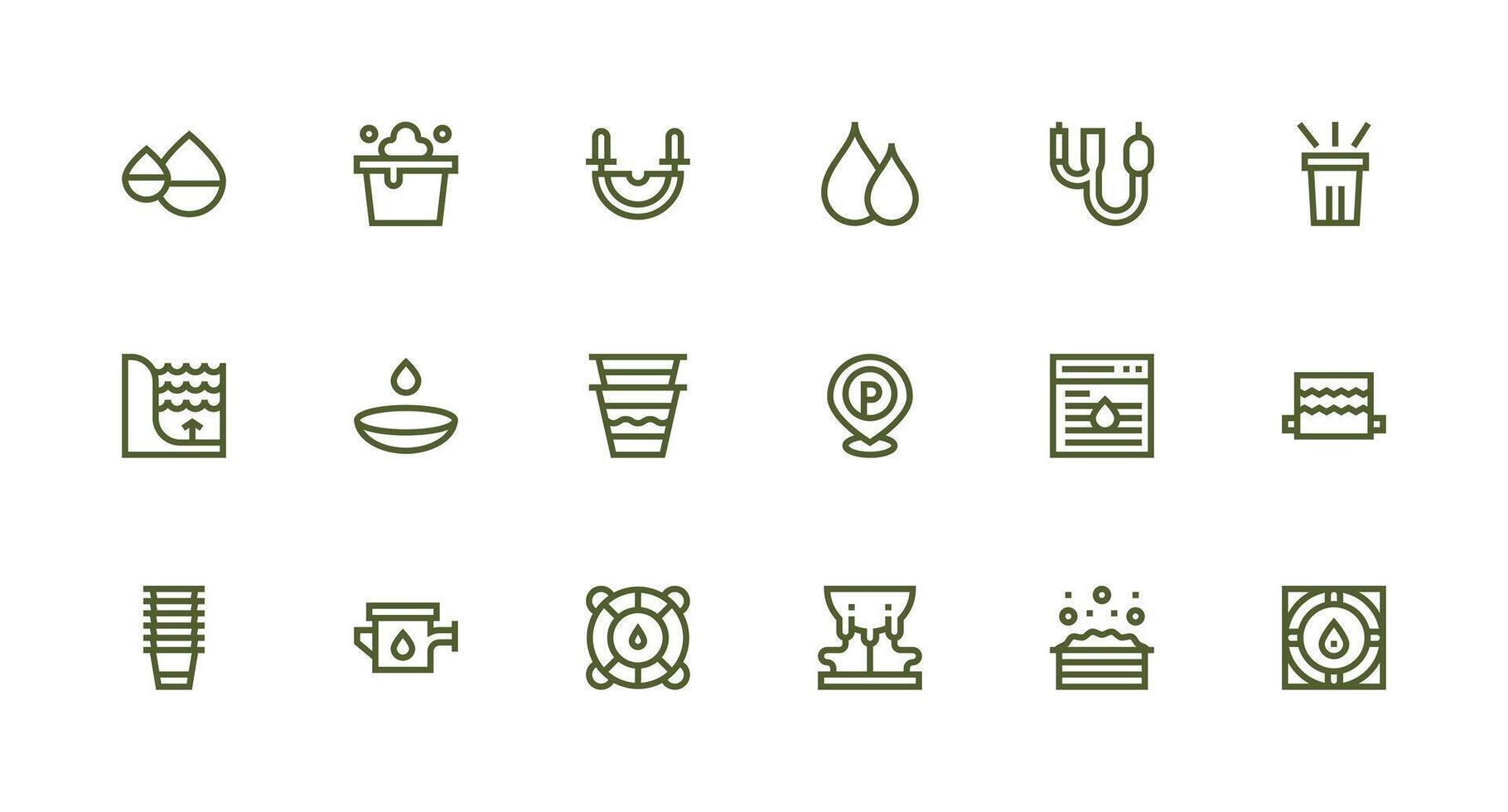 Strong Stroke Line Style Overflow Icons with 18 Vectors Organized Icon Pack for Quick Access
