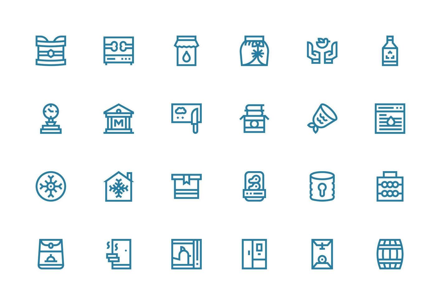 Preservation Set with 24 Thick Line Line Icons Balanced Icon Set for Functional Design vector