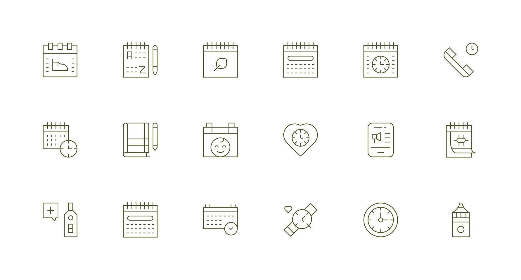 Minimal Line Style Reminder Icons with 18 Vectors Versatile Icon Collection for Designers
