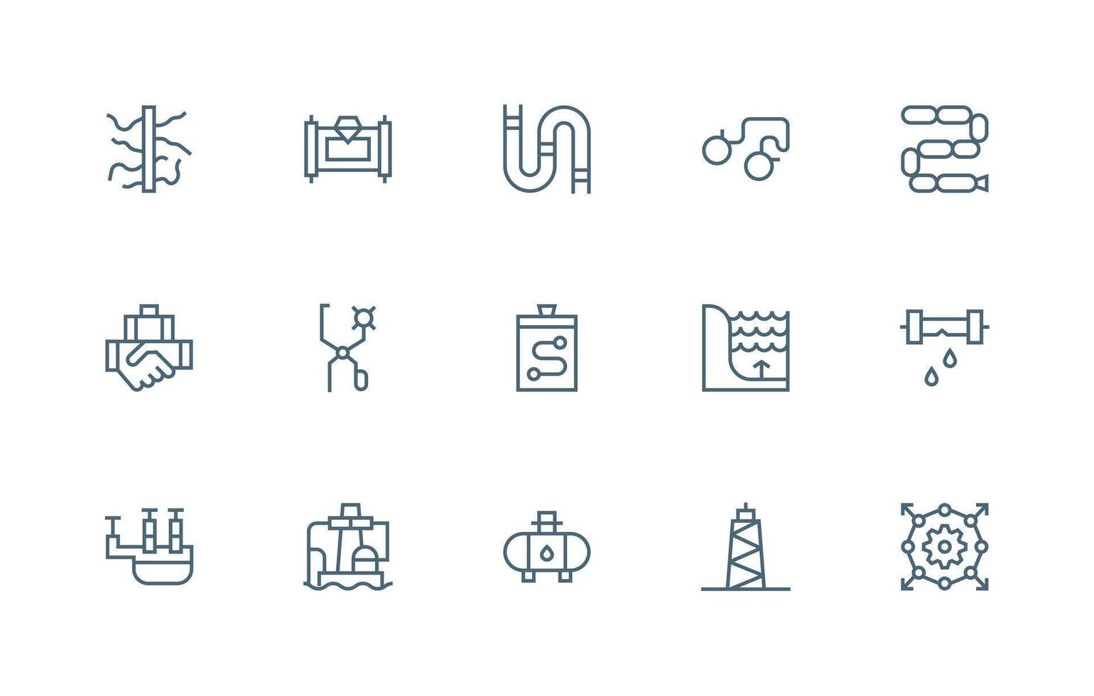Regular Line Icons from Pipeline Set with 15 Vectors Lightweight Icon Series for Fast Prototypes