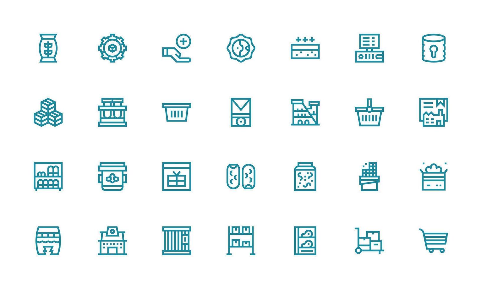 Inventory featuring 28 Icons in Bold Line Design UI and UX Focused Icon Collection vector