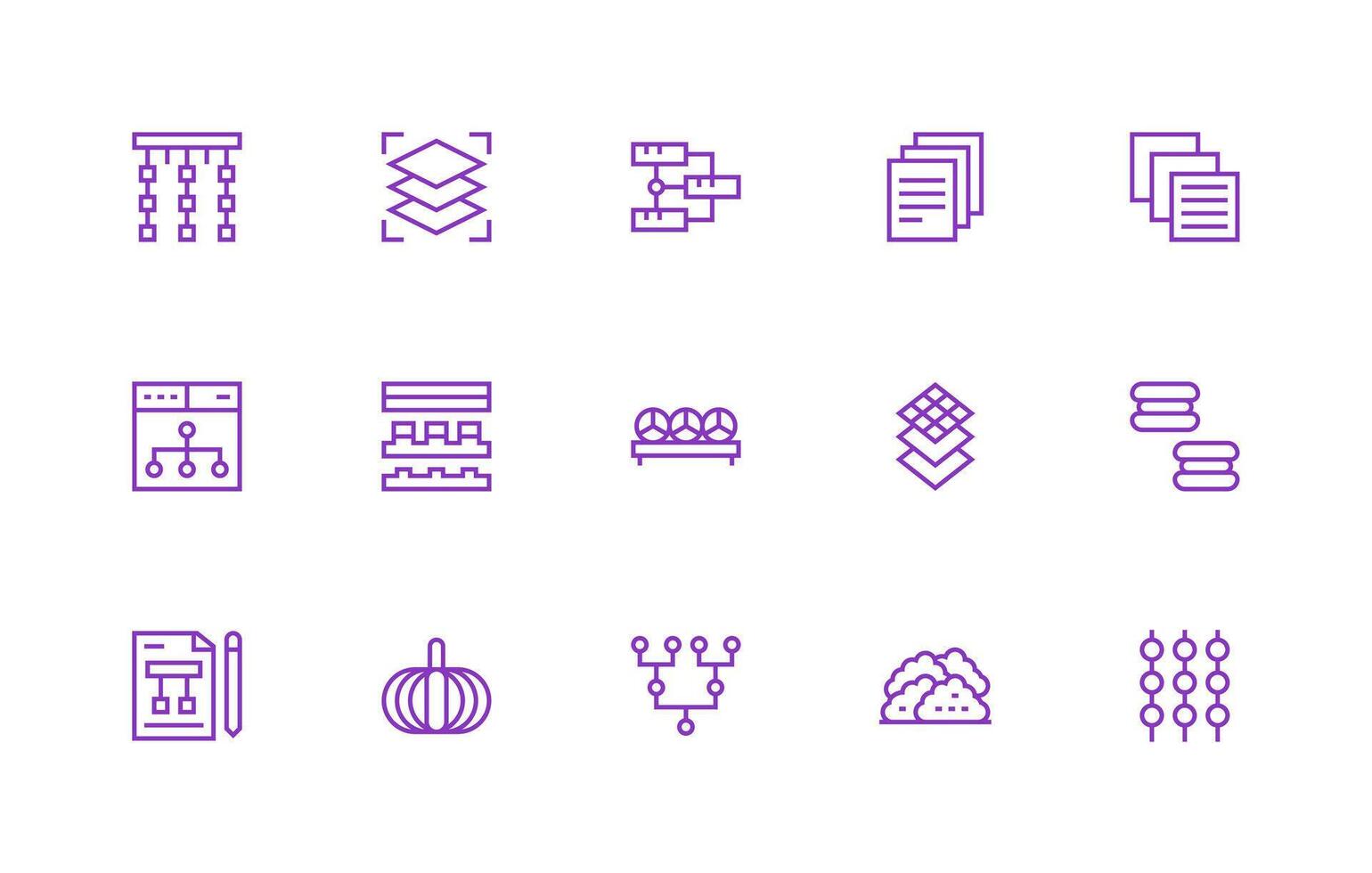 15 Regular Line Designs for Grouping Icons Quick Access Icons for UI Development vector
