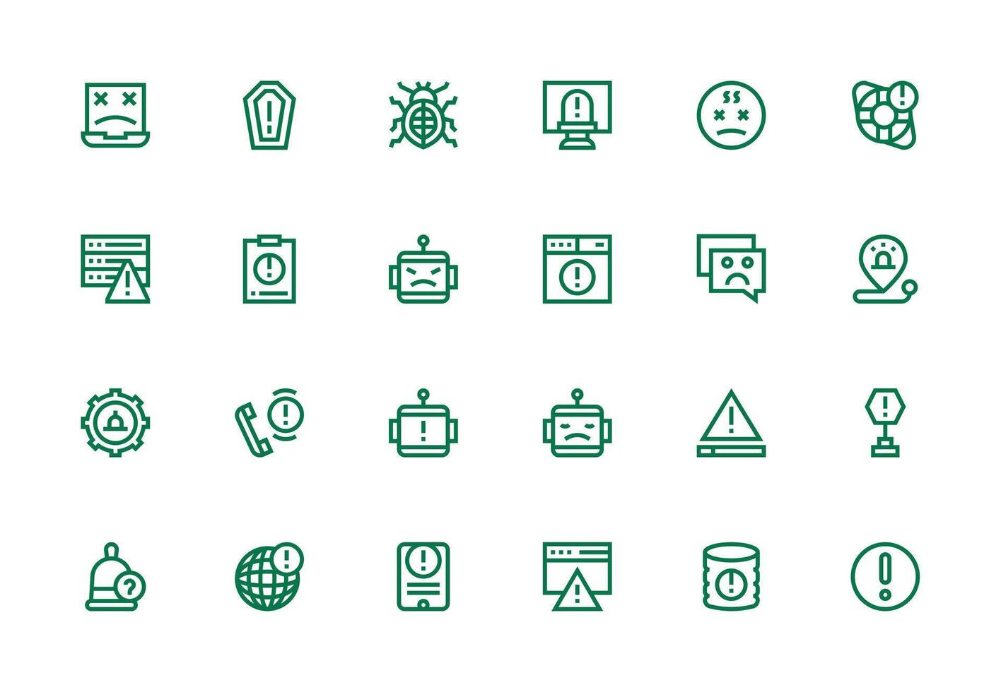 24 Thick Line Line Style Icons from Issue Collection Neatly Designed Icons for Web Platforms vector