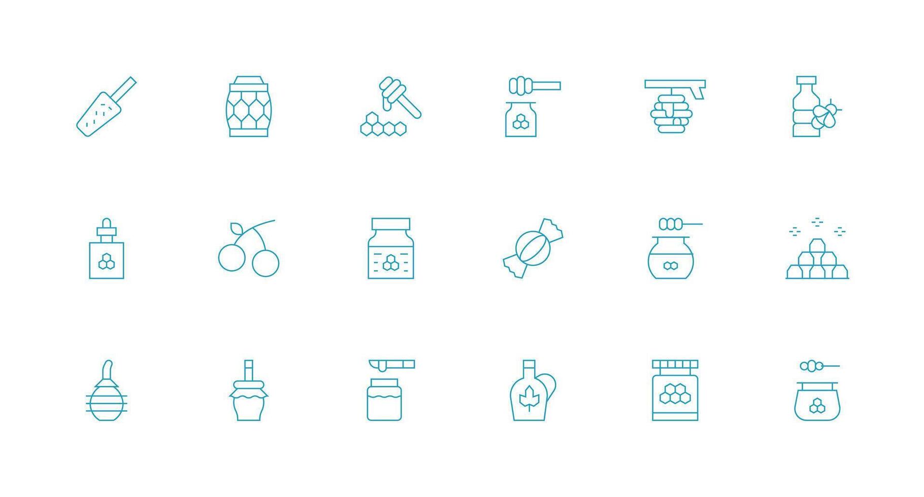 18 Minimal Line Style Icons from Sweetener Collection Web and App Icon Pack Collection vector
