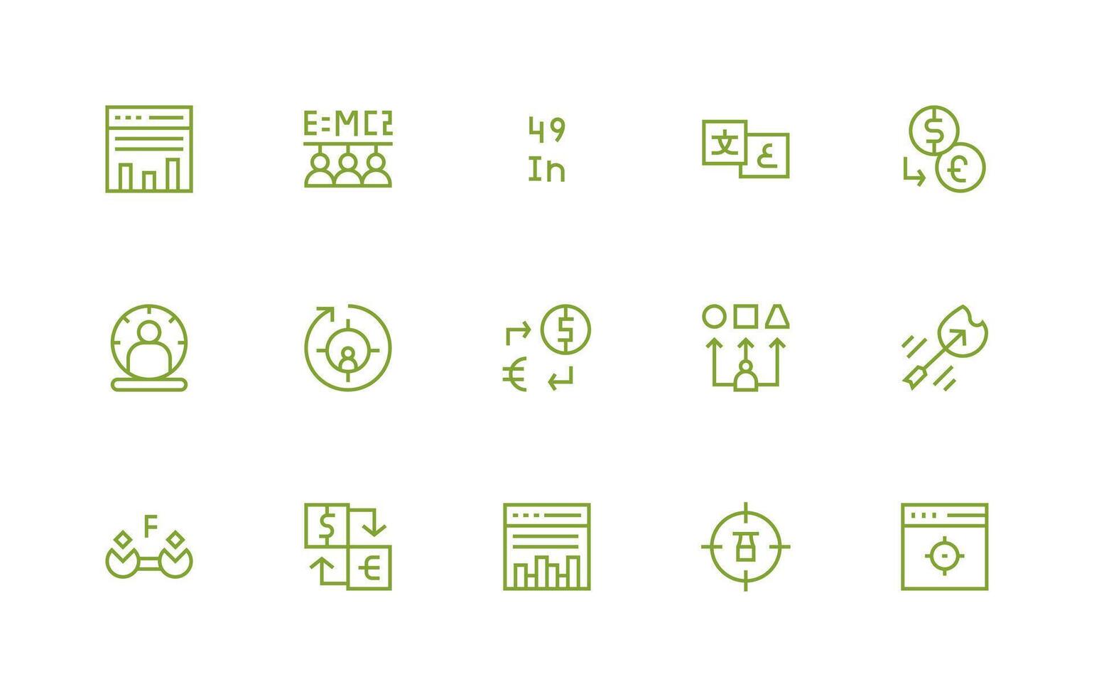 15 Regular Line Icons for Conversion Graphics Multi-Purpose Icon Pack for Templates vector