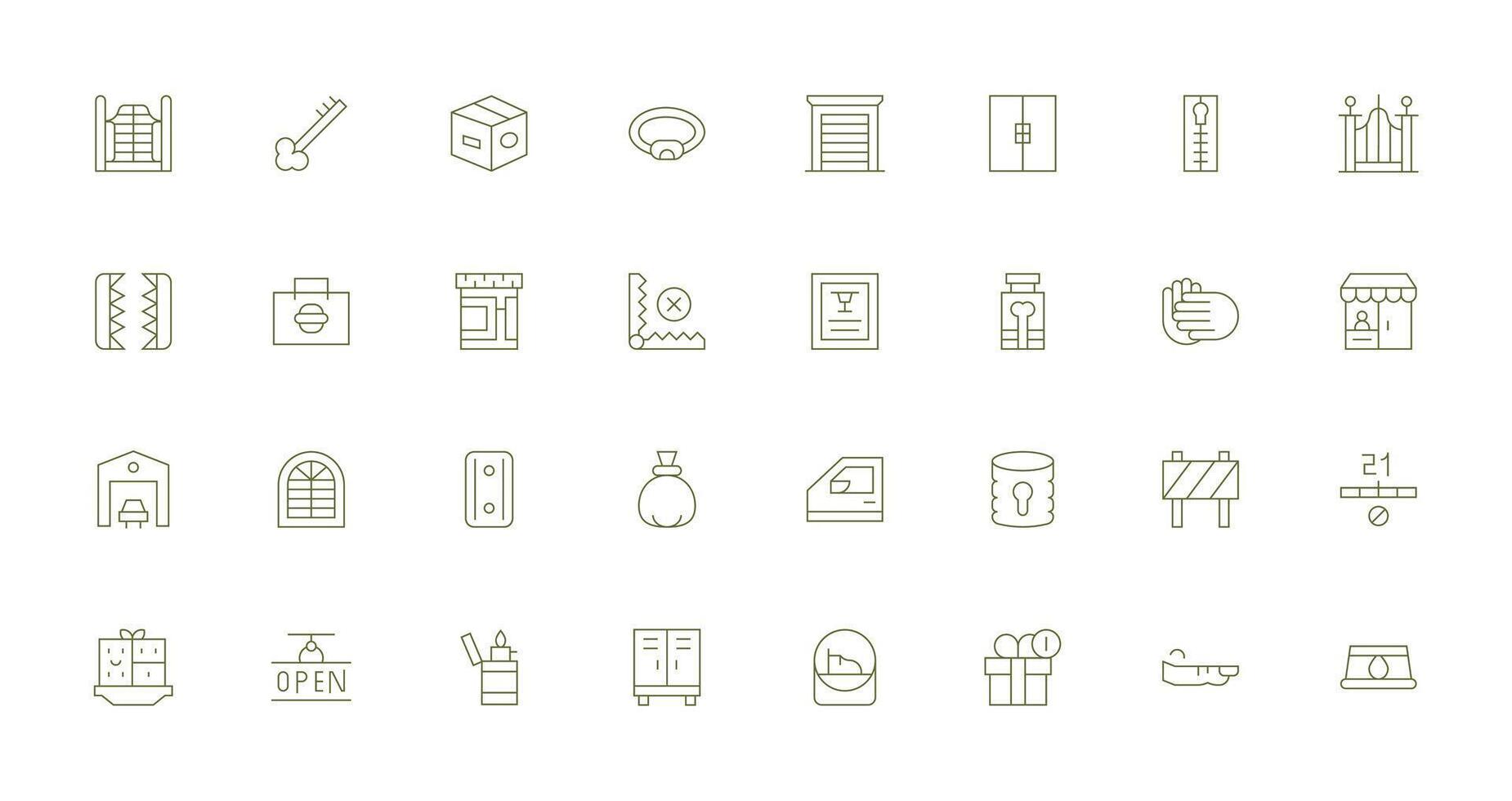 32 Thin Line Vectors for Closed Theme Reliable Icons for All Interfaces