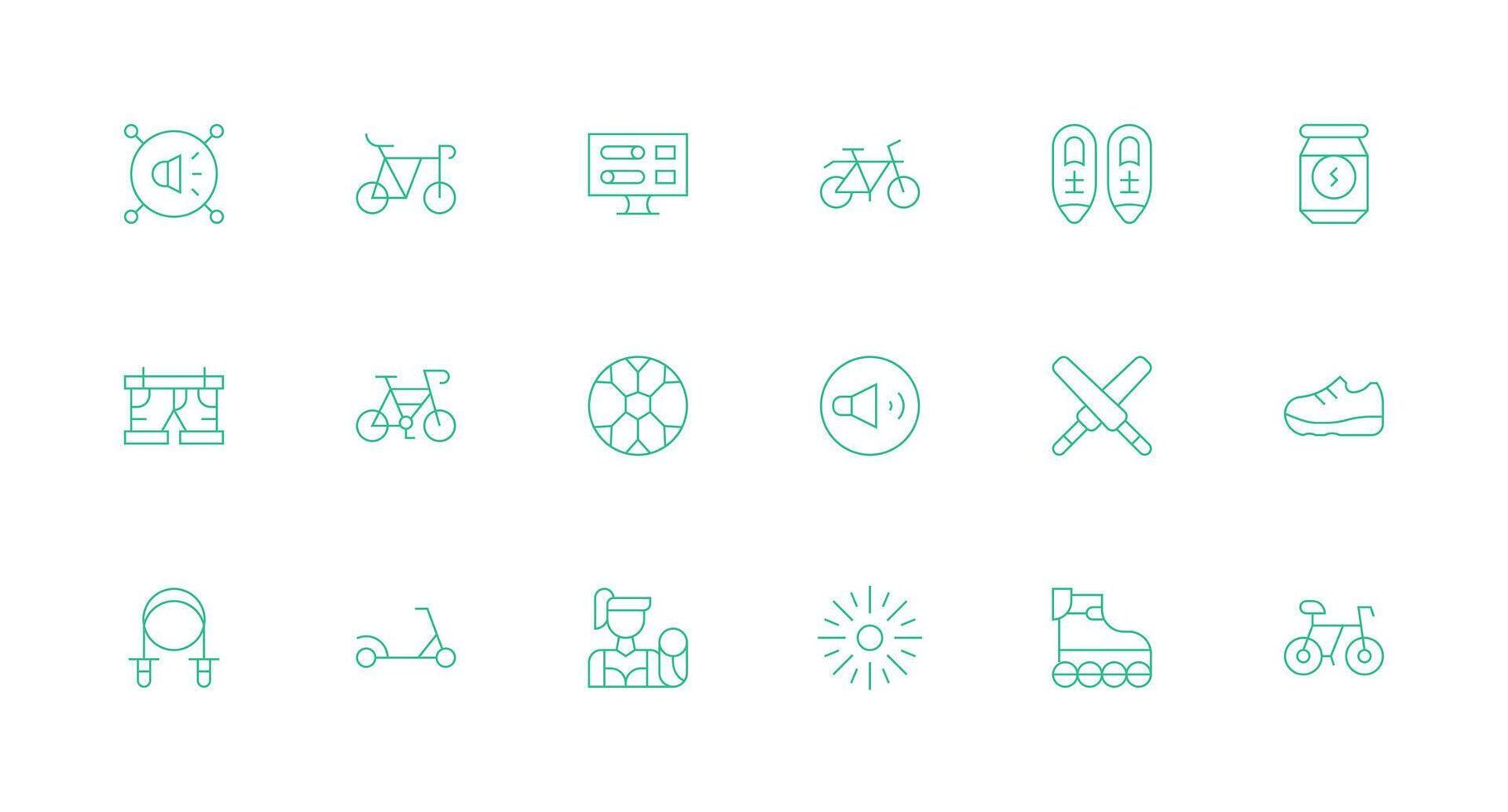 18 Minimal Line Style Icons from Active Collection Reliable Icons for All Interfaces vector