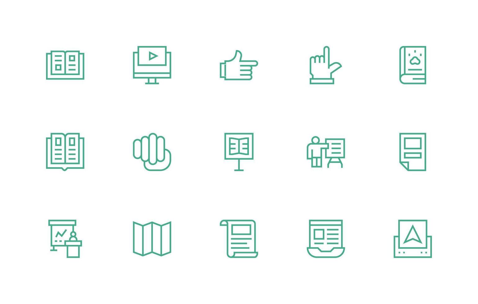 regular línea íconos desde instrucción conjunto con 15 vectores de uso múltiple icono diseño paquete