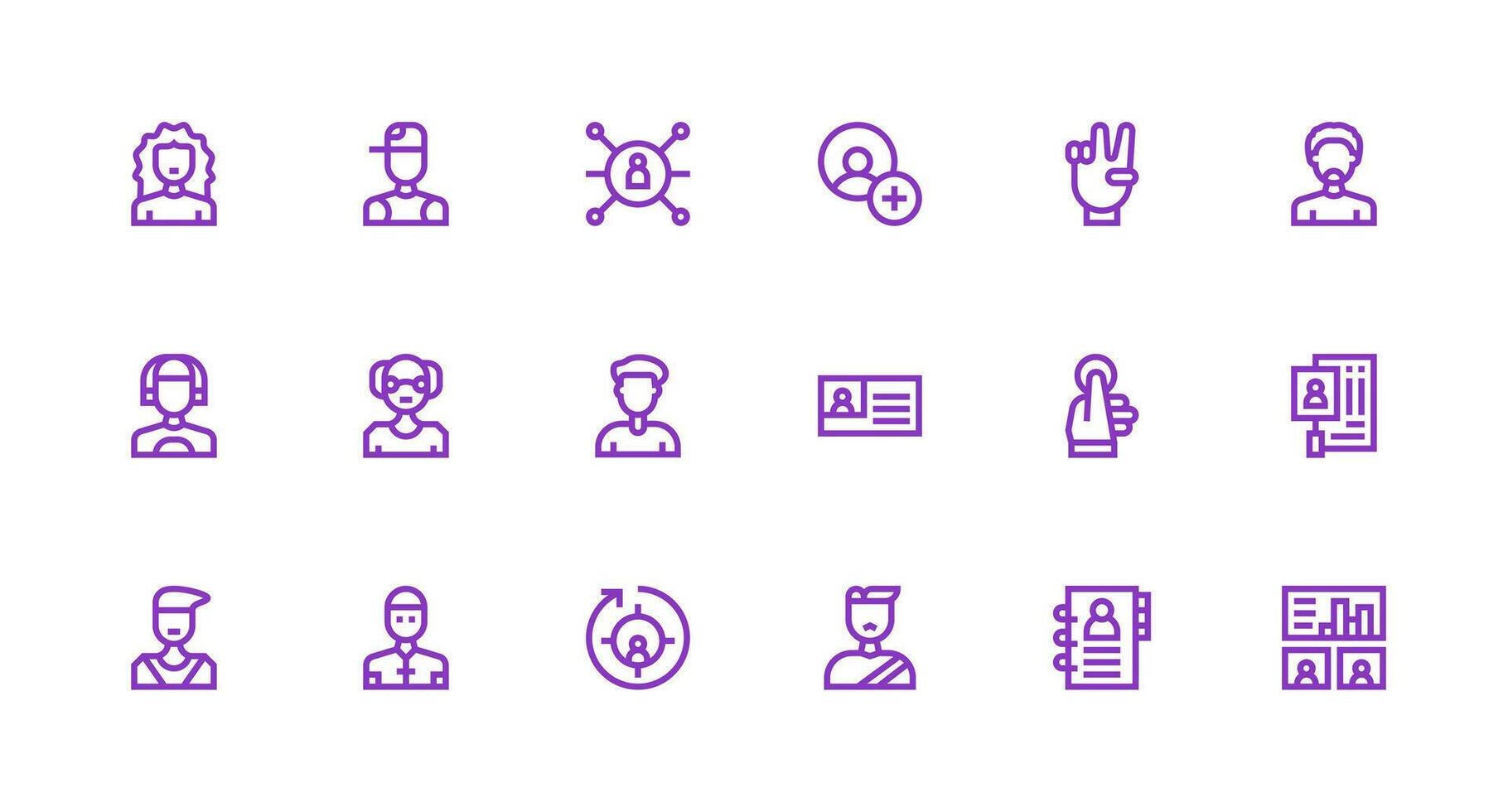 Strong Stroke Line Icons from User Set with 18 Vectors Essential Icons for Rapid UI Building