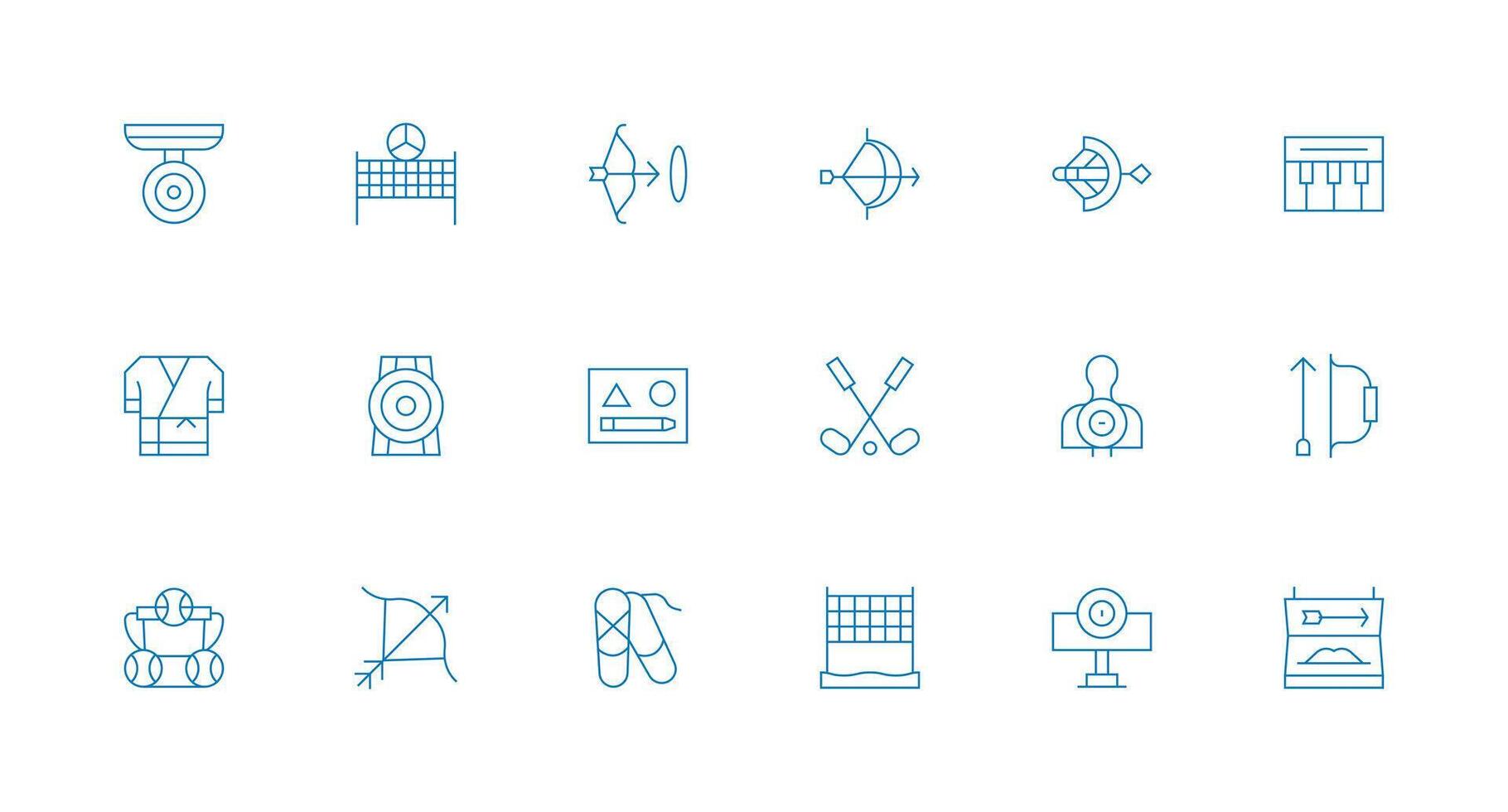 18 Icons for Practice in Minimal Line Format Interface Icon Collection for Daily Projects vector