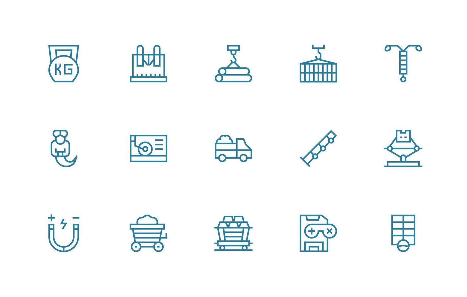 15 Regular Line Designs for Load Icons Detailed Icon Collection for Design Systems vector