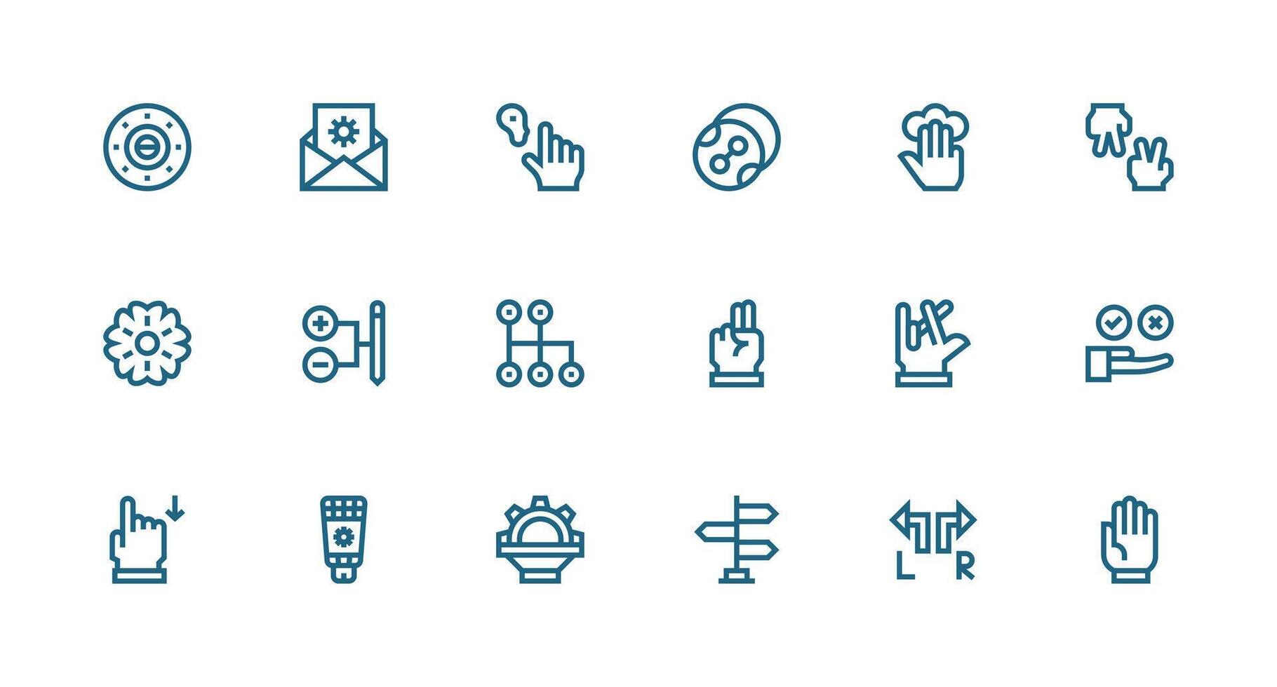 18 Icons for Option in Strong Stroke Line Format All Device Compatible Icon Set vector