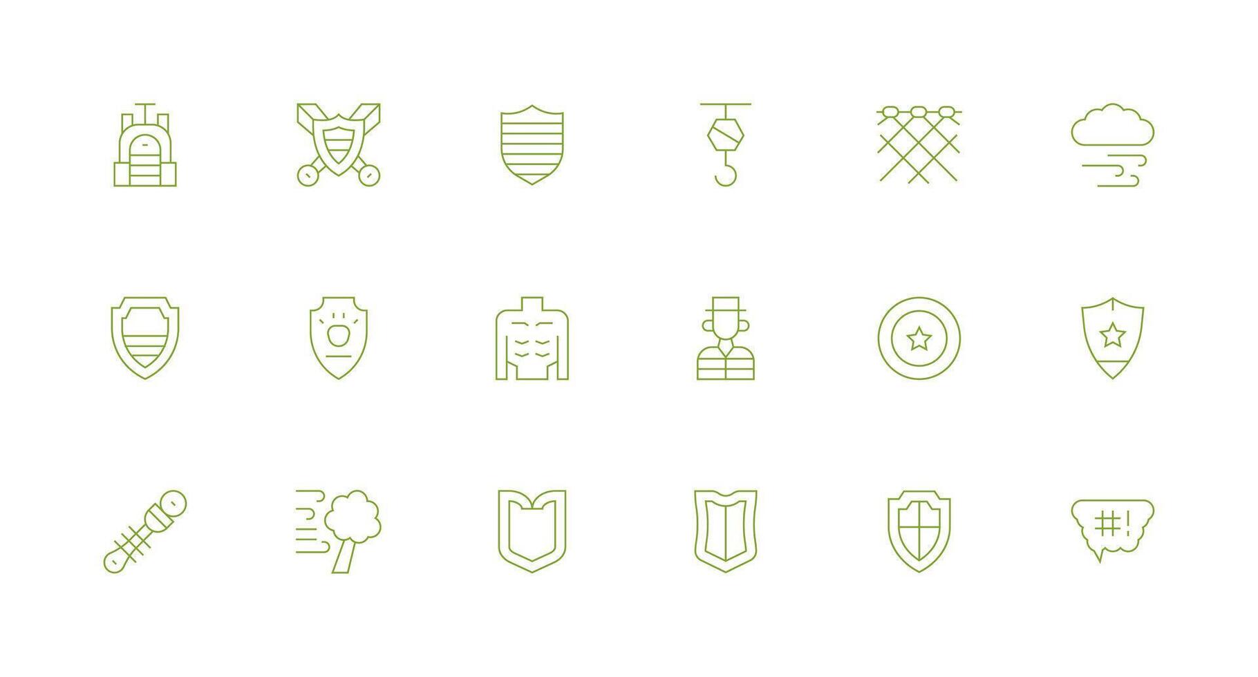 18 Minimal Line Vectors for Strong Theme Complete Icon Set for Mobile Apps