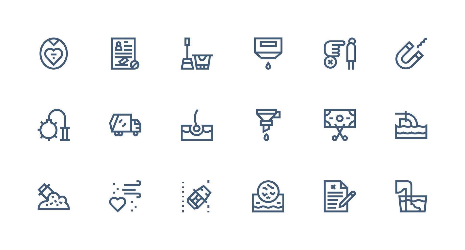 fuerte carrera línea estilo eliminación íconos con 18 vectores flexible icono sistema para web interfaces