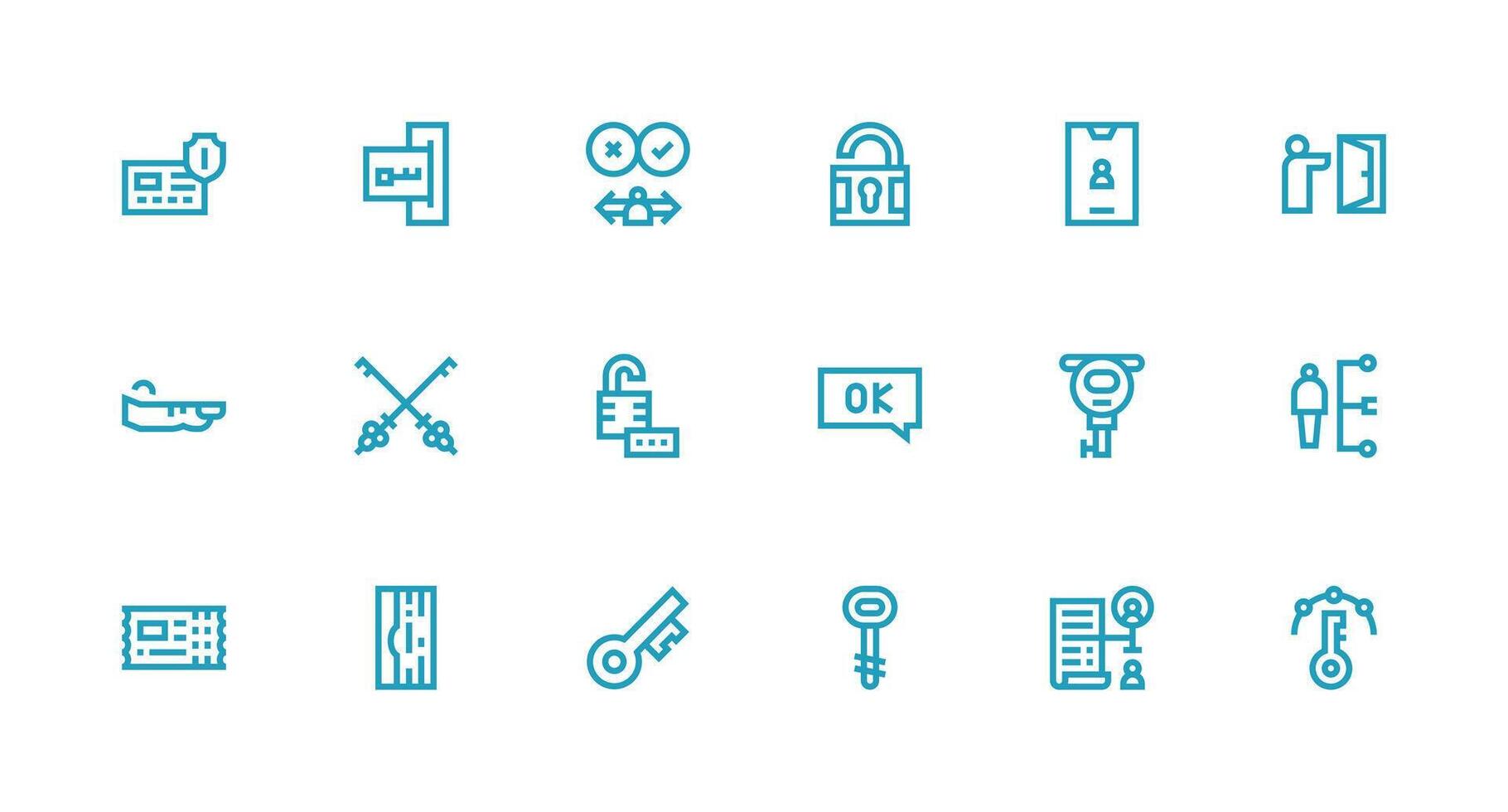 fuerte carrera línea íconos desde permiso conjunto con 18 vectores rápido acceso íconos para ui desarrollo