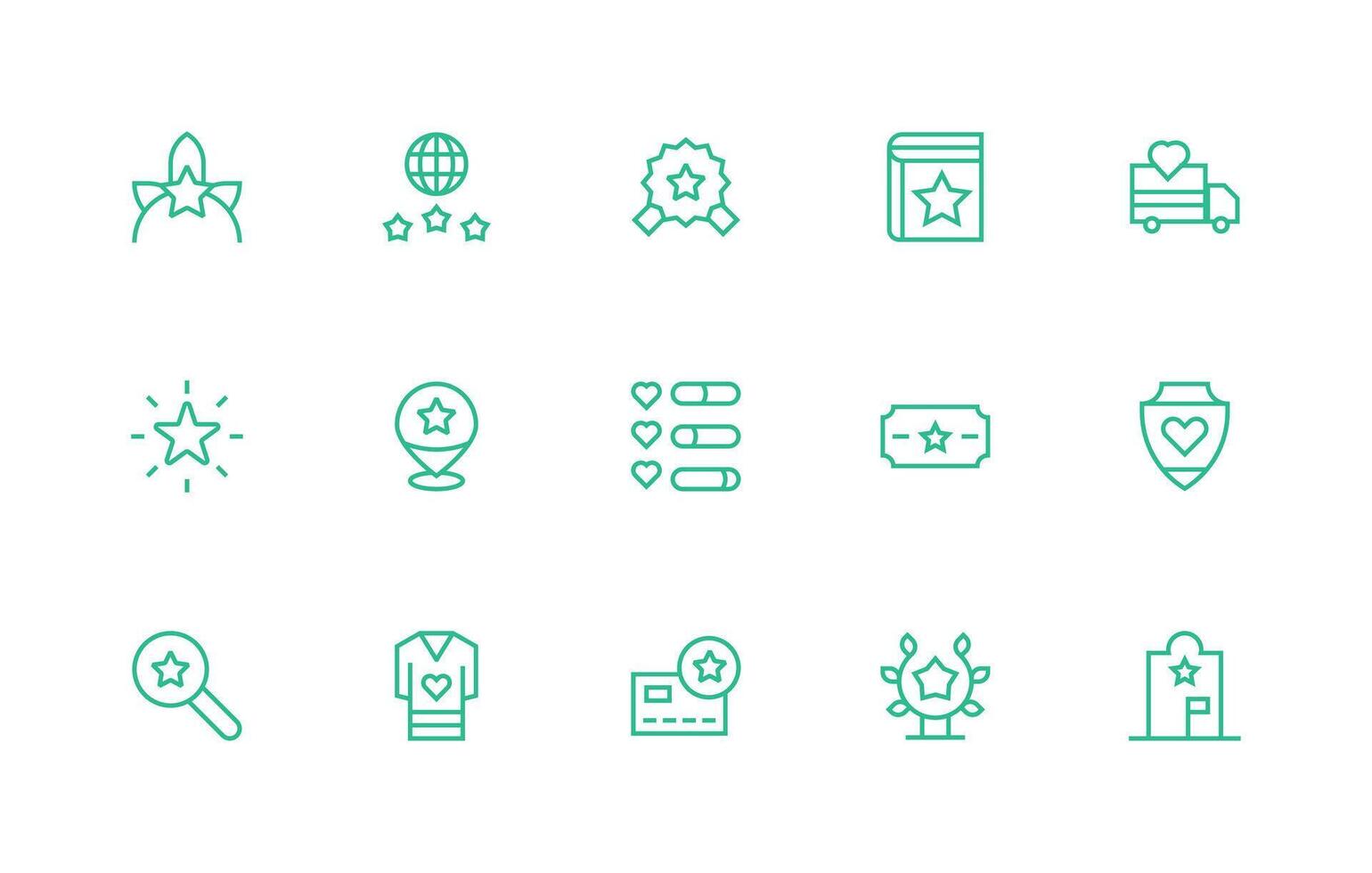 15 Icons for Recommended in Regular Line Format Design Ready Icon Set for Teams vector