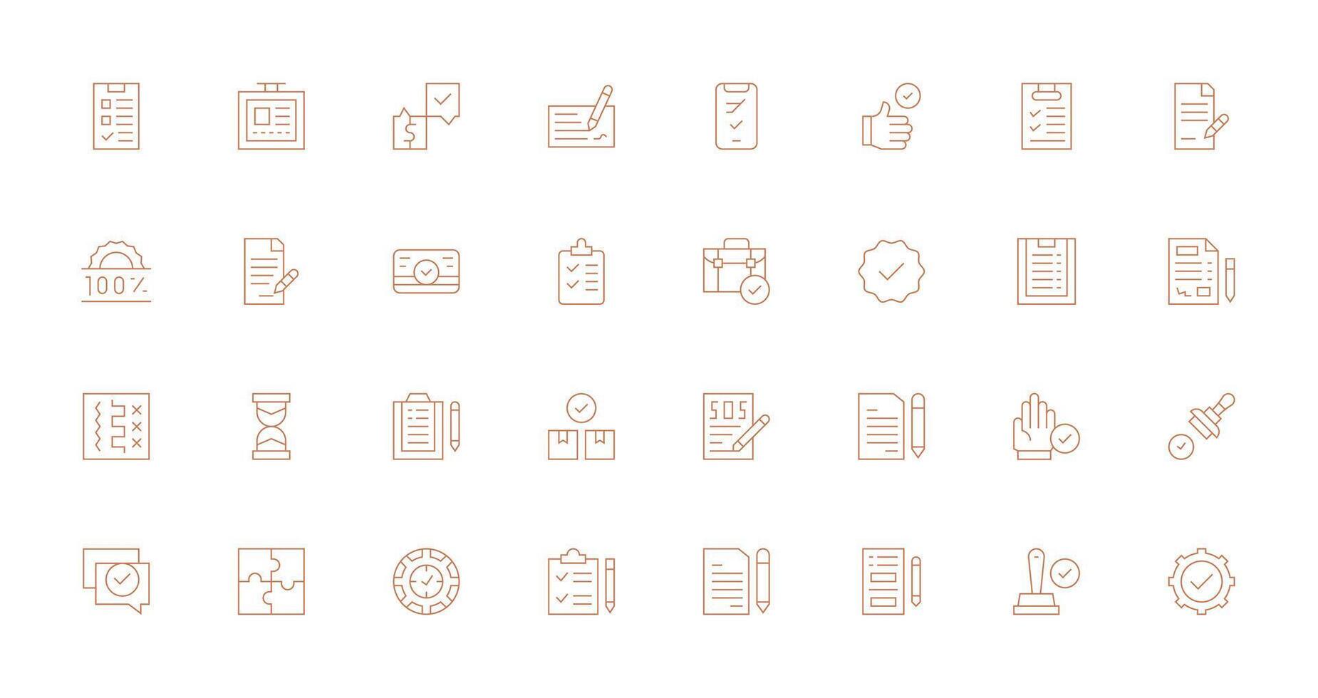 32 Icons for Complete in Thin Line Format Flat Icon Set vector