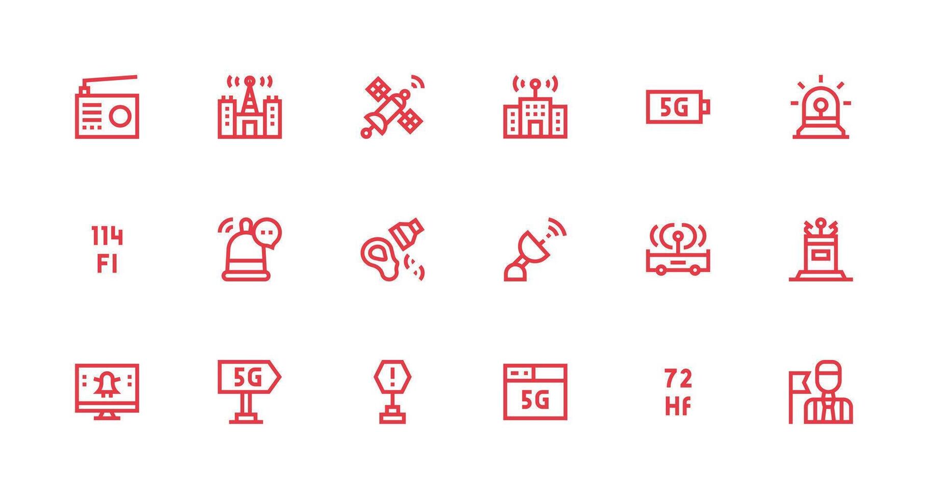18 Strong Stroke Line Vectors for Signal Theme Clean Set for Layout Prototypes