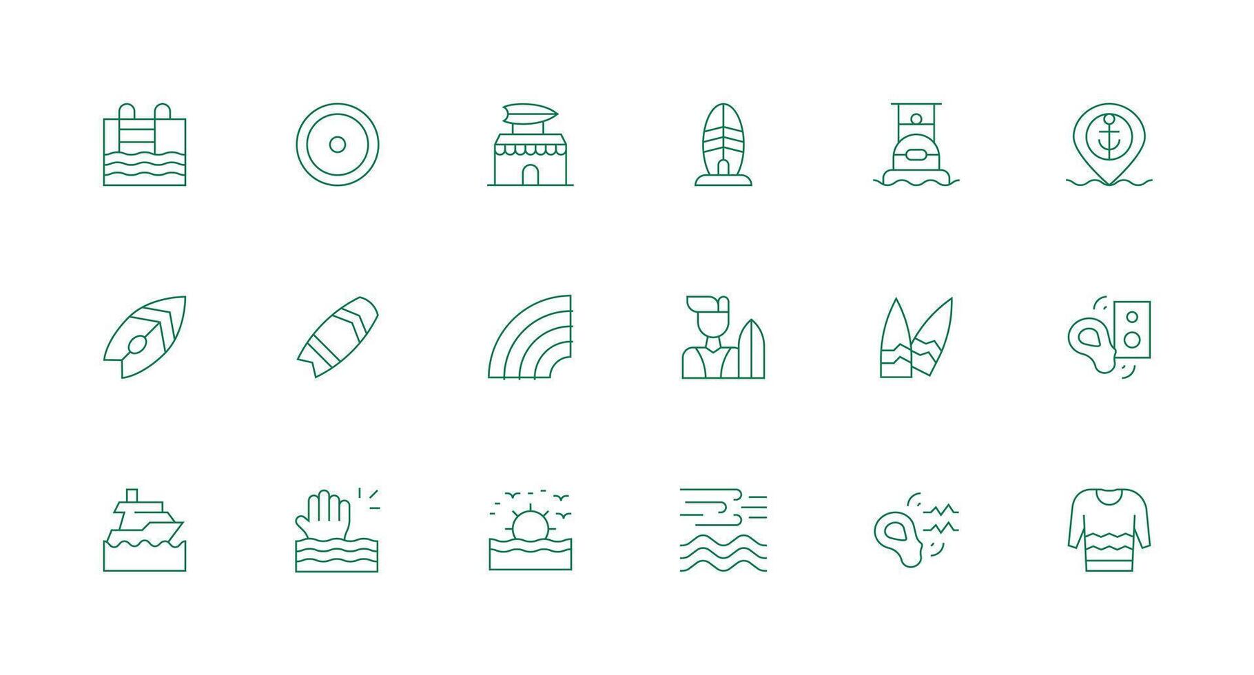 18 Minimal Line Vectors for Waves Theme Scalable Icons for All Themes