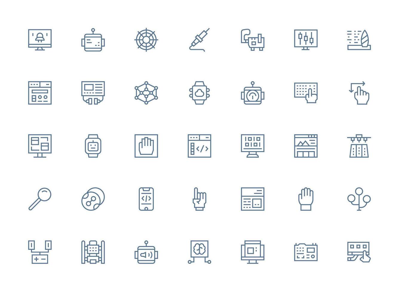 35 Interface Icons in Regular Clean Line Aesthetic Neutral Style Icons for Any Project vector