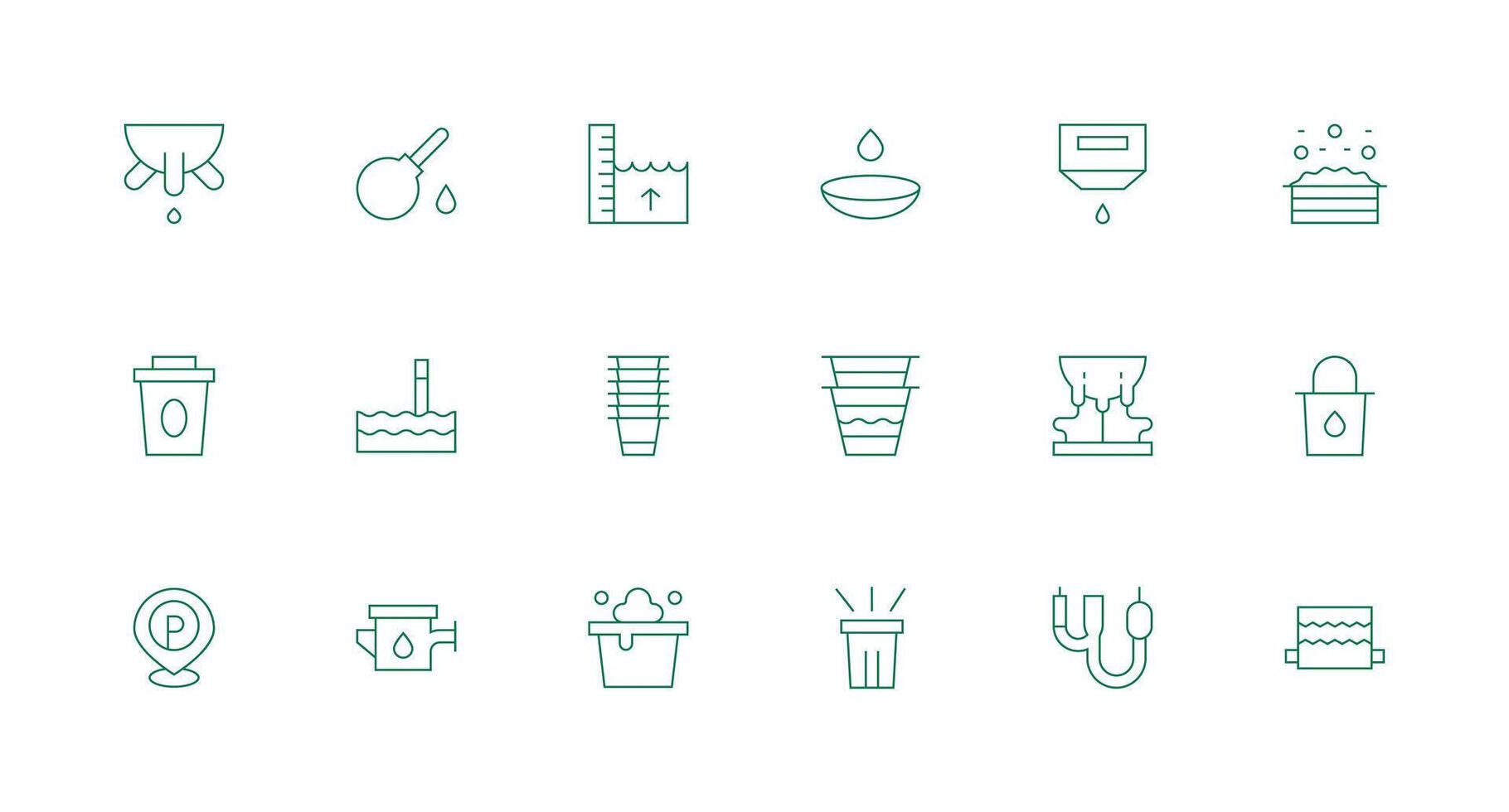 18 Icons for Overflow in Minimal Line Format General Use Icon Pack vector
