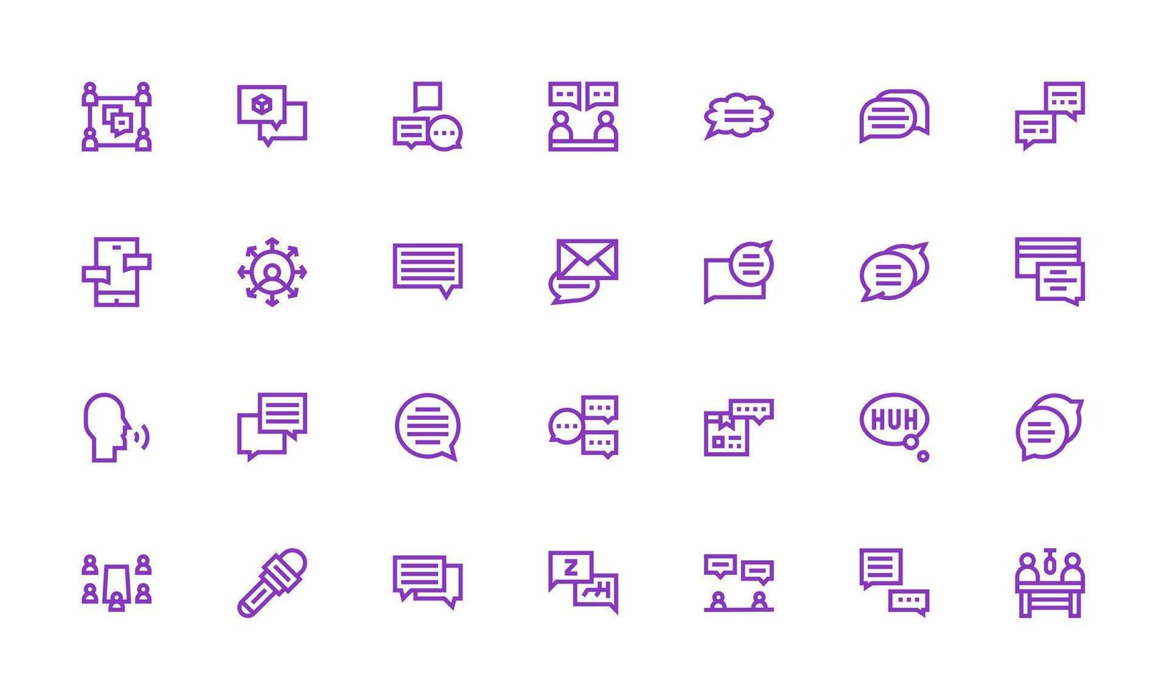 28 Bold Line Style Icons from Dialogue Collection High-Resolution Icons for Any Platform vector