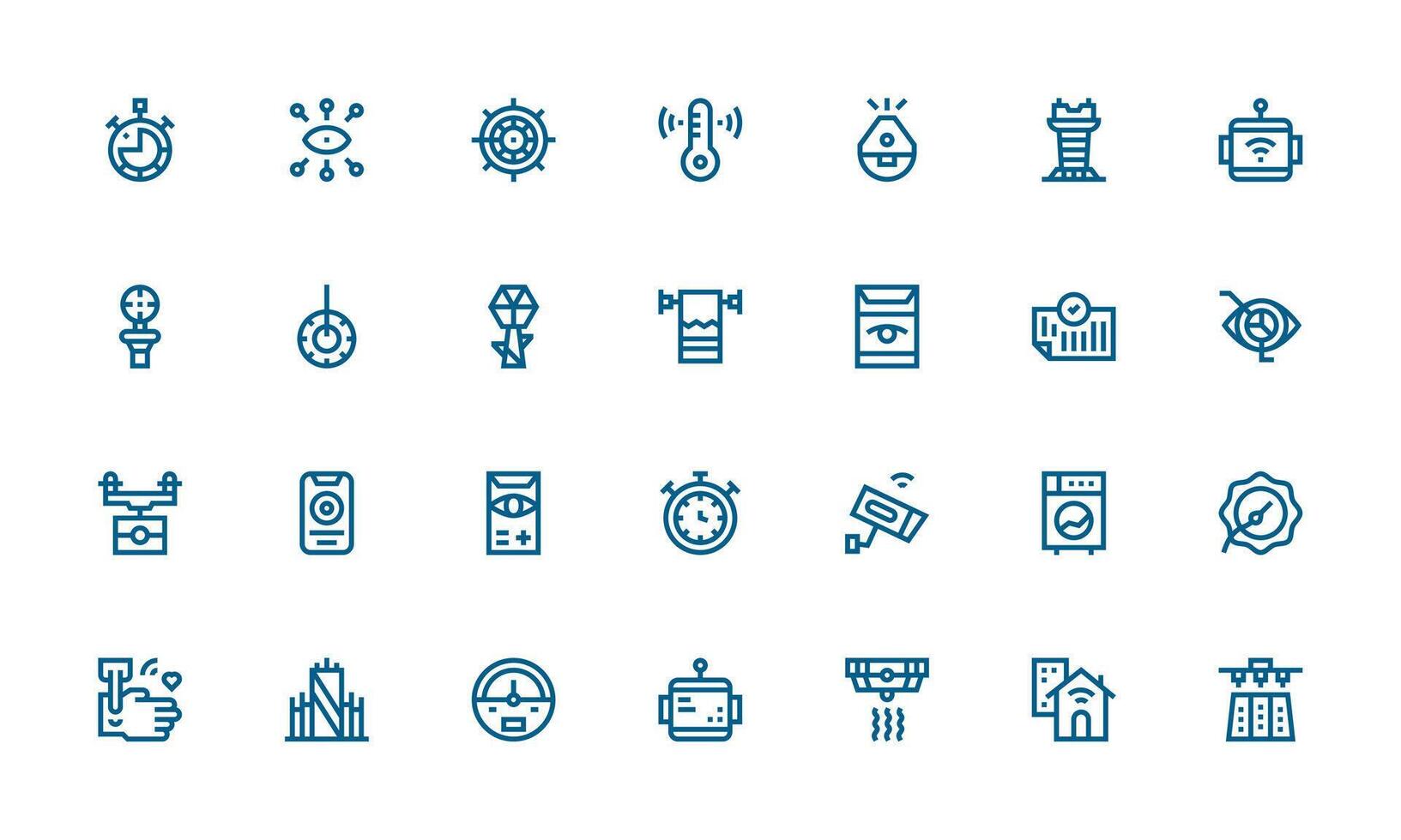 Monitoring featuring 28 Icons in Bold Line Design Clean Icon Collection for Web Use vector