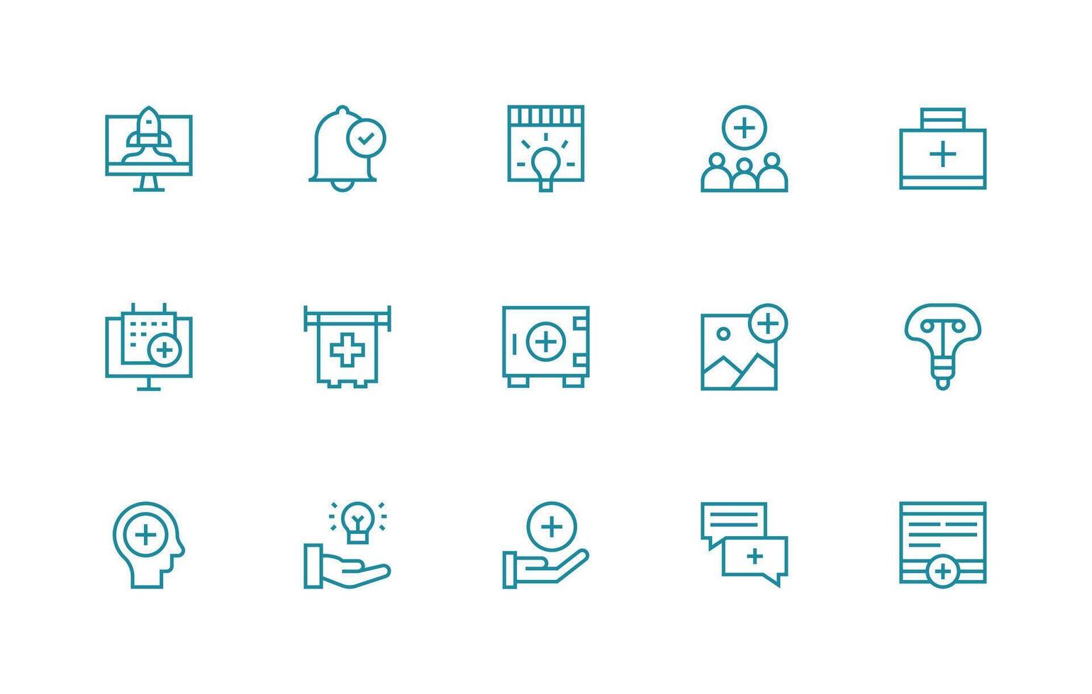 15 Regular Line Style Icons from New Collection Minimal Icon Pack vector