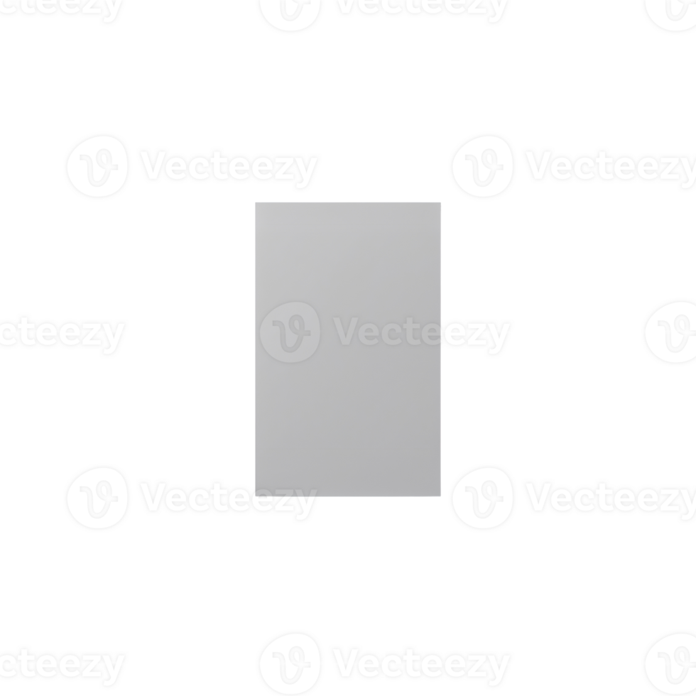 Rectangular minimalist object standing in a tranquil atmosphere against a spacious background, png