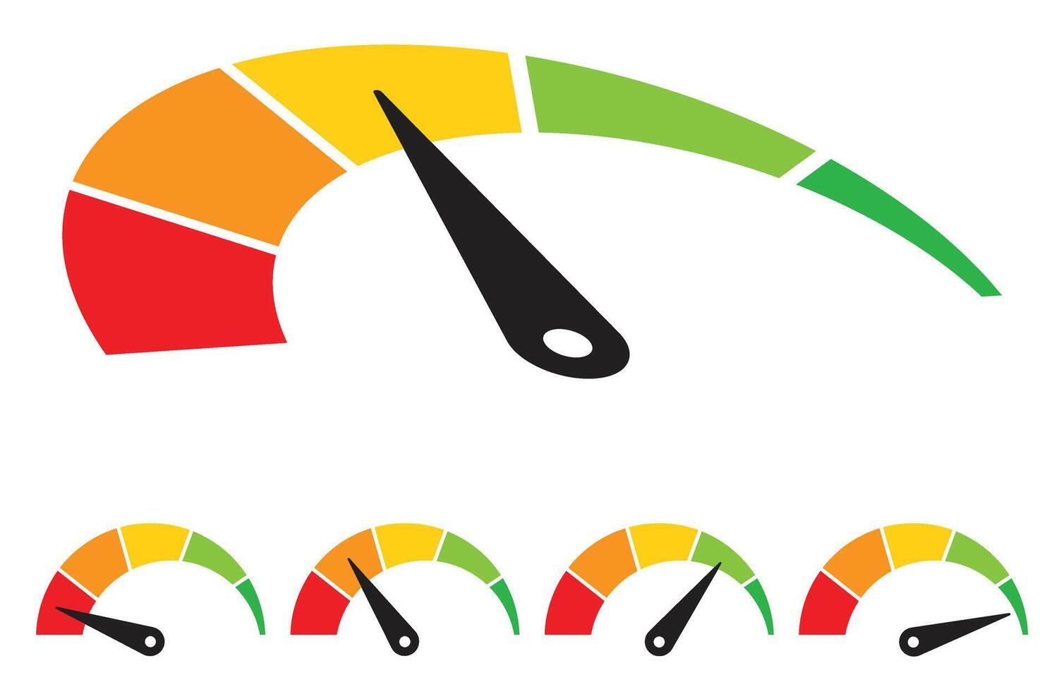 Speed Meter, Performance Meter and Gauge Indicators vector