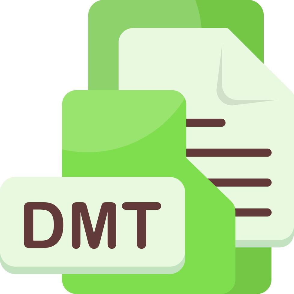 DMT File Format Folder Icon Flat Style Design vector
