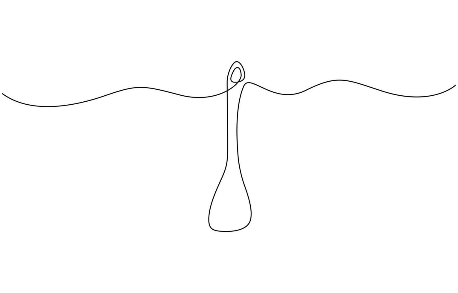 Spatula continuous one line drawing minimalism design. pro design vector