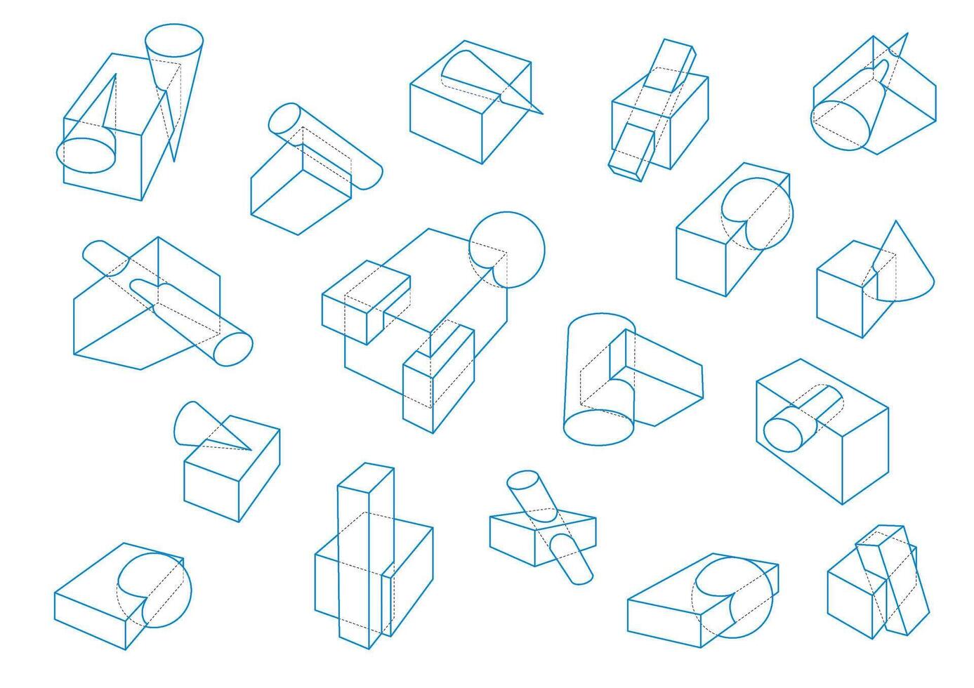 The additional box forms are manipulated by the other forms vector