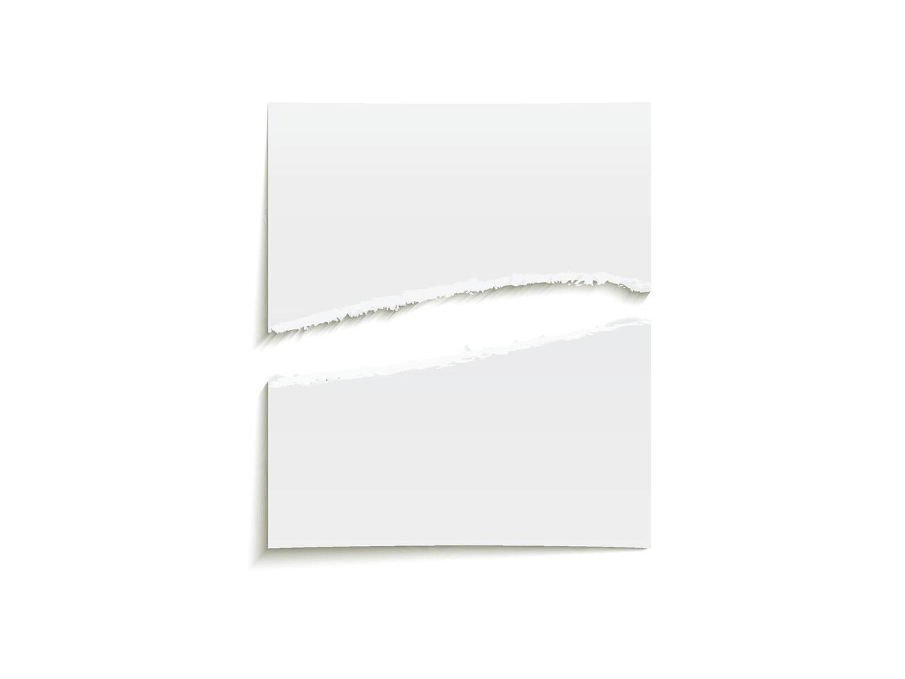 Torn white paper background image vector