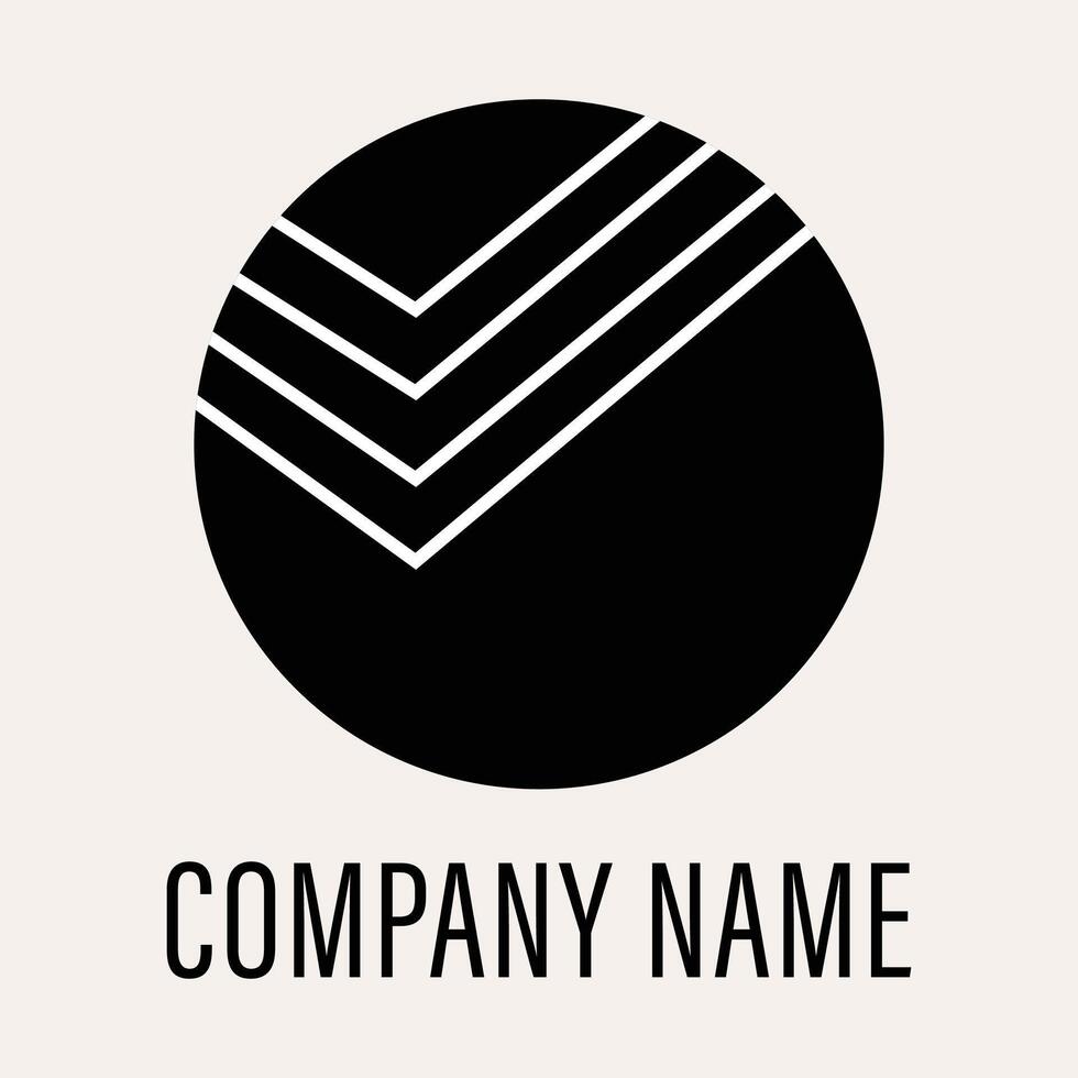 A sleek and modern logo featuring a circular shape with layered, stylized lines that create a sense of movement and depth with emphasizing professionalism and creativity vector