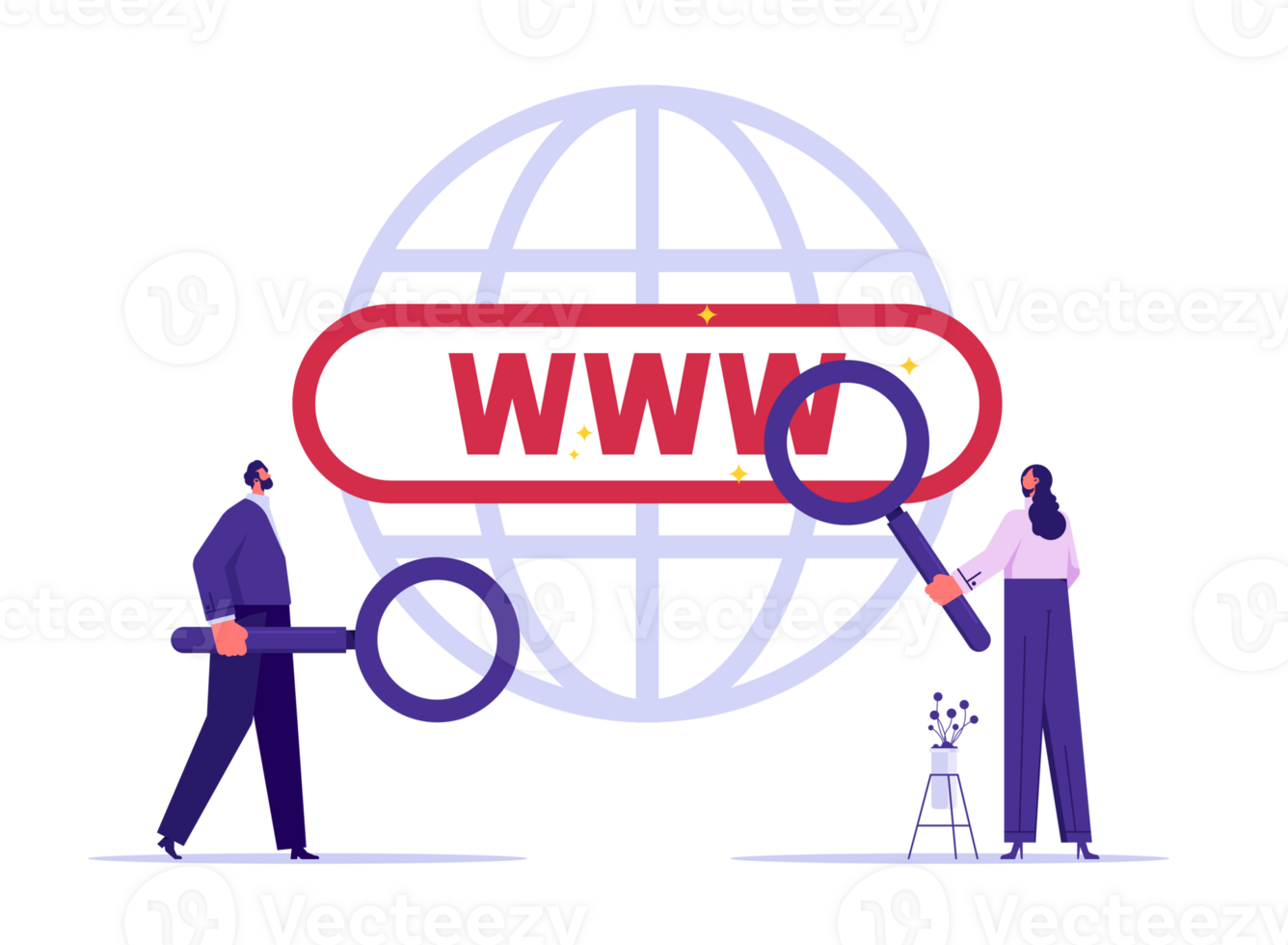 zoeken browsen internet gegevens informatie netwerken concept, wereld breed web, wereldbol internet zoeken, mensen op zoek voor informatie Aan websites png