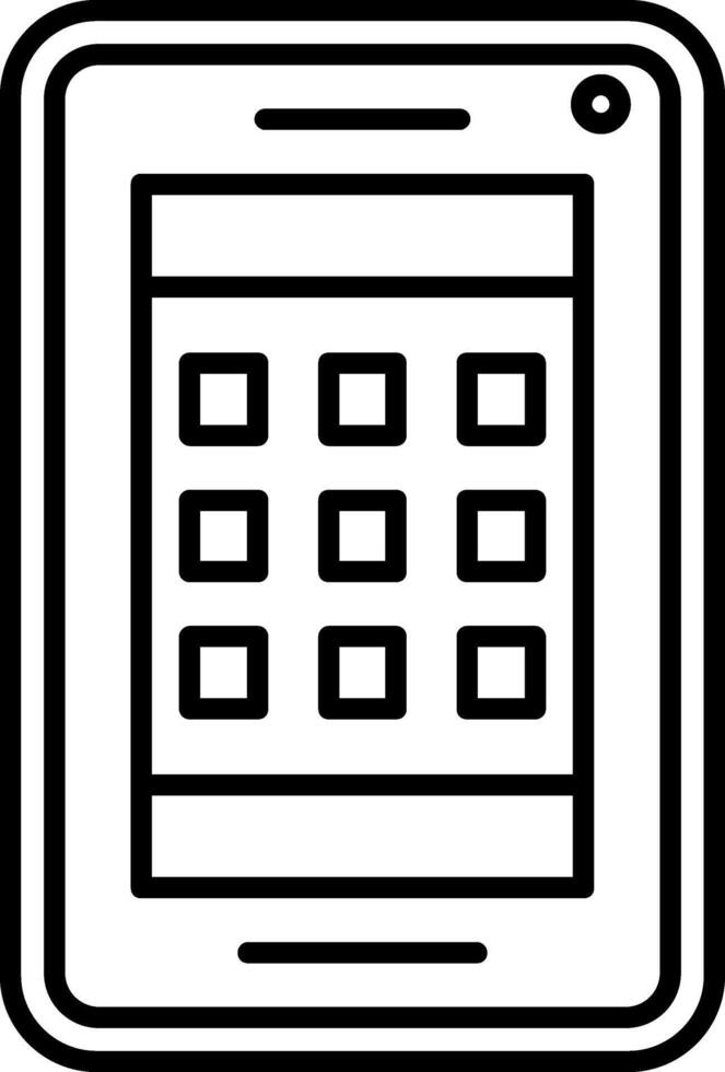 Mobile Application line Mobile App Software vector