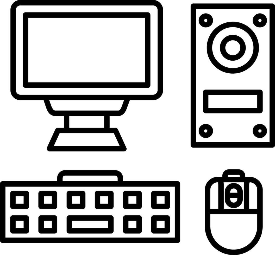 Desktop Computer Icon PC Computer Workstation vector