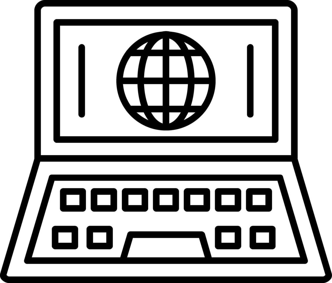 Internet icono web red global vector