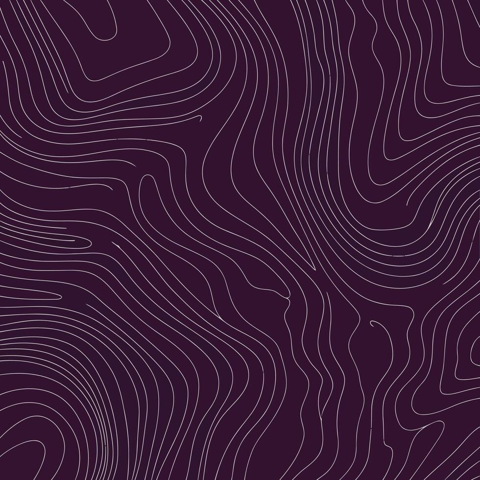 Abstract swirling pattern of thin white lines on a deep purple background illustration vector