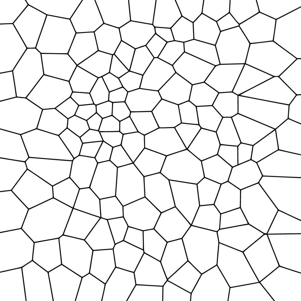 Complex geometric pattern with numerous irregular polygonal shapes isolated on white background illustration vector