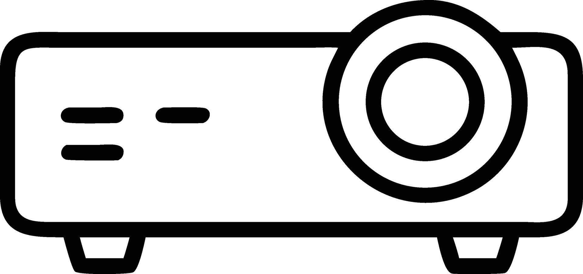 Projector icon image for presentation and movie projection equipment design use vector