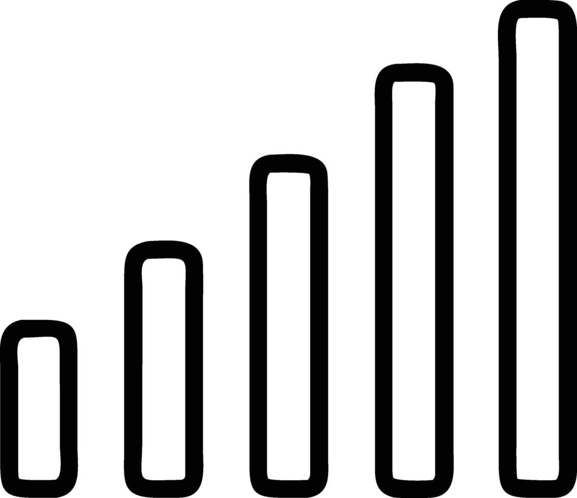 Signal strength indicator icon illustration for wifi and mobile connection usage vector