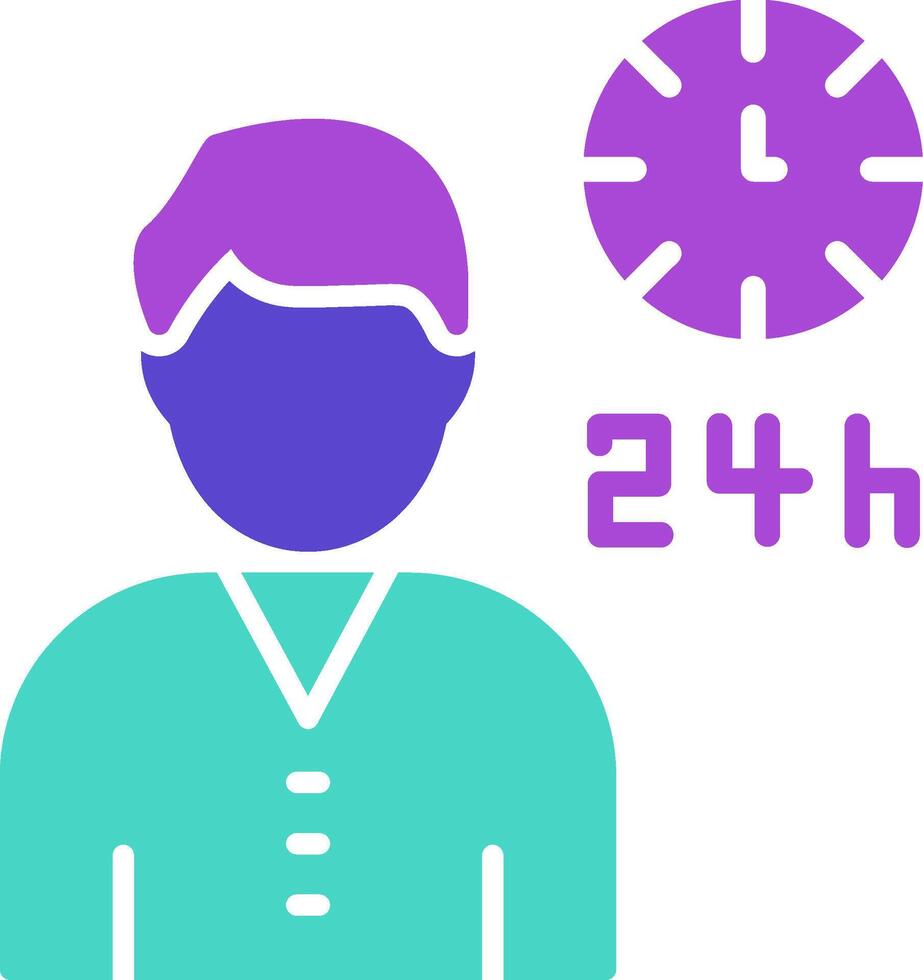 Overtime three use icon work hours late vector